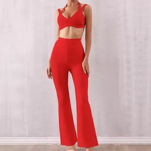 Red Bodycon Set